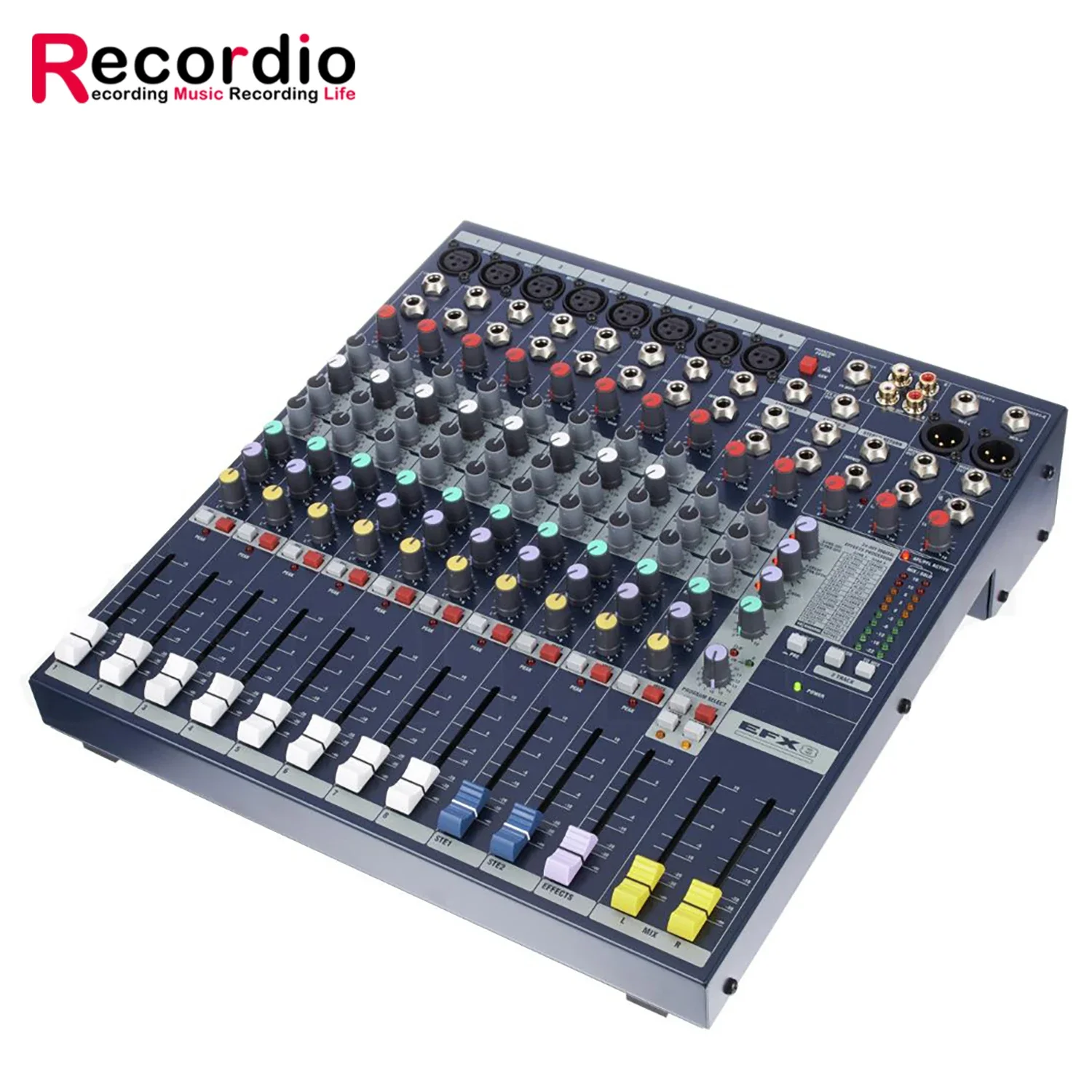 GAX-EFX8 Sound Board Console Desk System Interface 8 Channel 48V Phantom Power Stereo DJ Studio FX 32 Bit DSP Processor Mixer