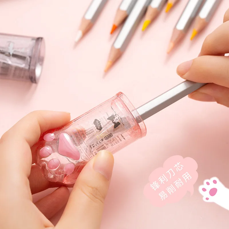 Nette Kreative Bleistift Spitzer Katze Klaue Bleistift Spitzer Kawaii Schreibwaren Bleistift Spitzer