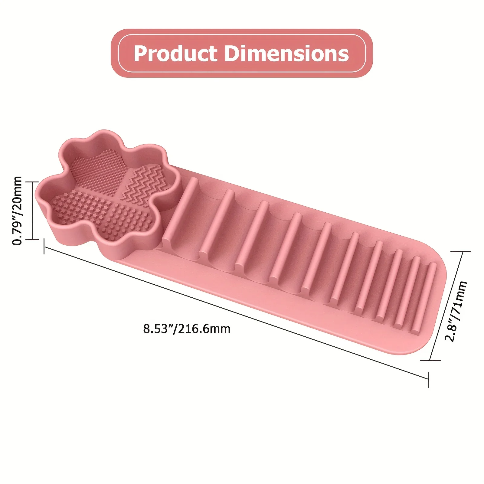 1PC Multi Functional Washing And Drying Integrated Suction Wall Makeup Brush Holder, Silicone Beauty Brush Drying Rack