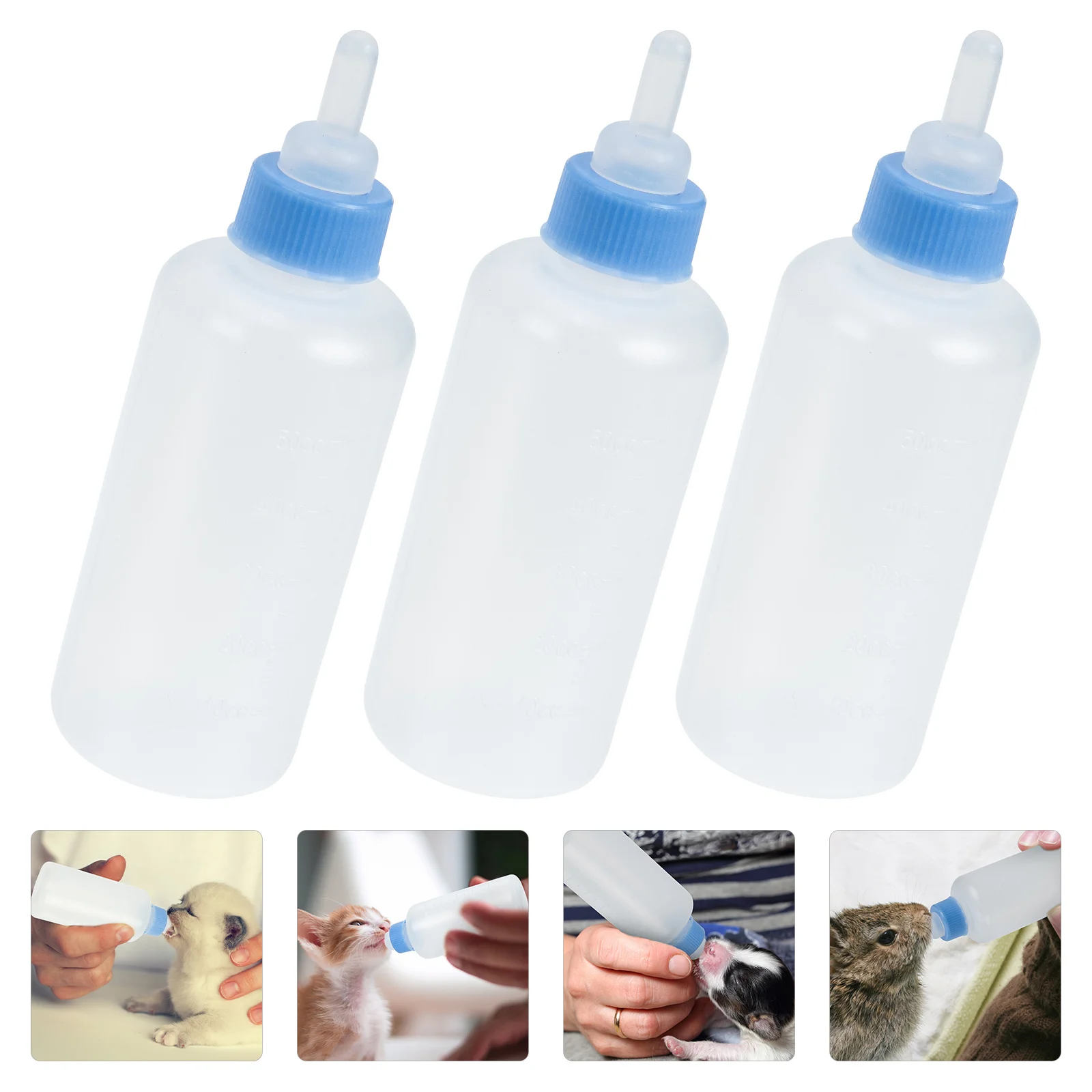 

3pcs Cat Milk Bottle Pet Feeders Portable Leakproof Design For Puppy Dog Hamster Feeding Nursing Supplies Pet Feeding