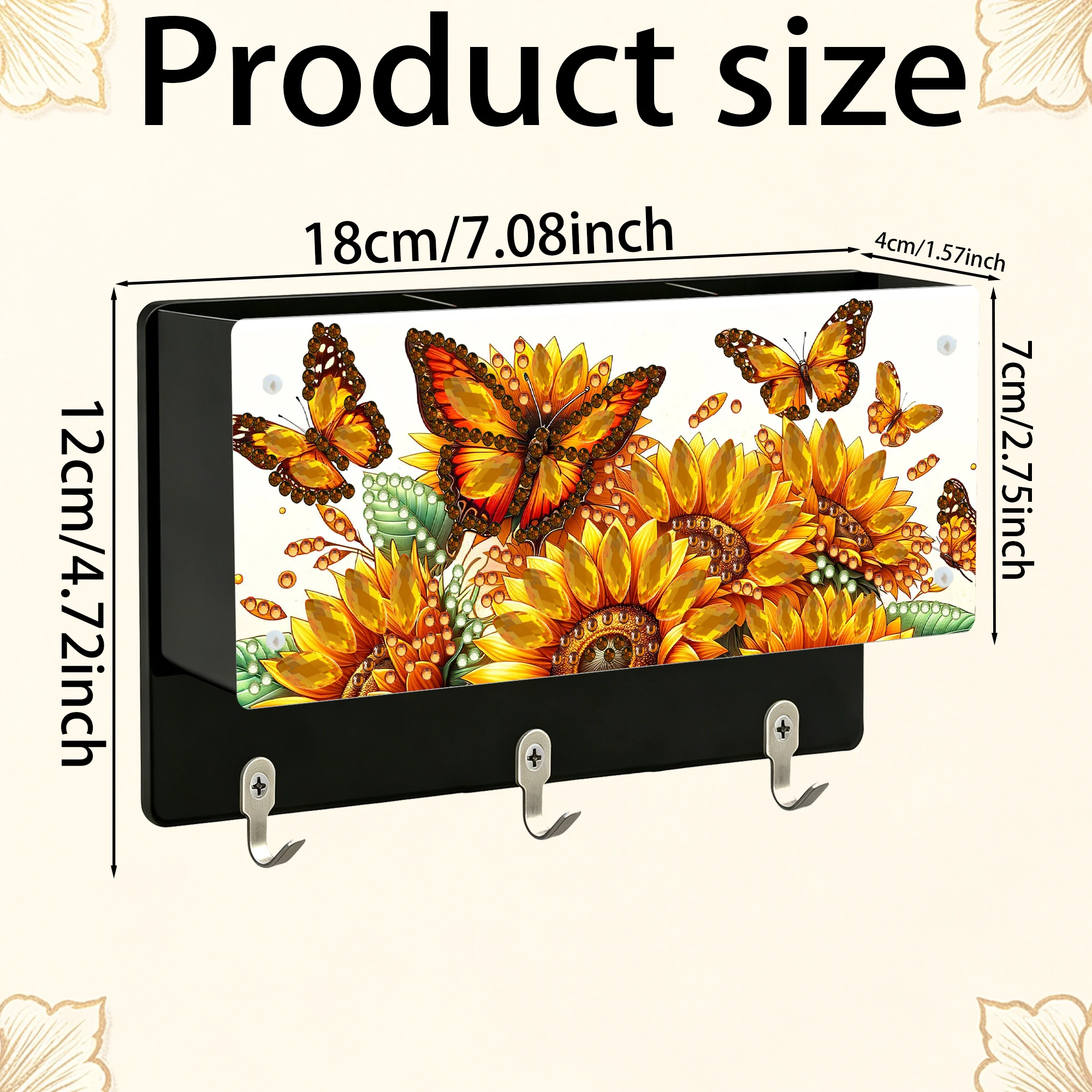 1pc/8pcs Diamond Painting Kits Wall-Mounted Storage Box, Colorful Themed Irregular Diamond Creative Holiday Decoration Gift view 3