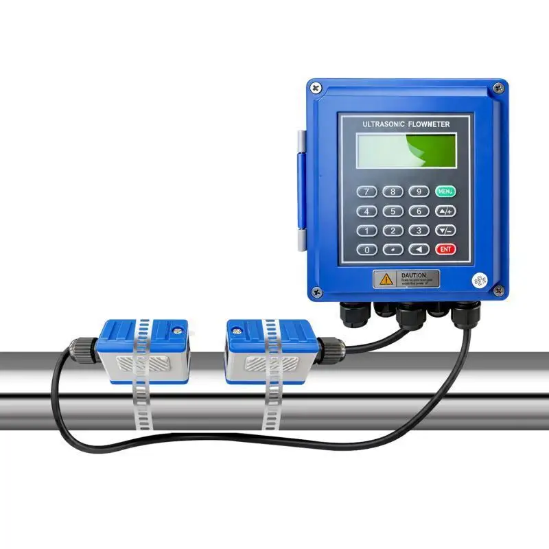Ultrasonic flowmeter External clamp type Split type External mount Wall mounted liquid water pipeline Convenient flow sensor