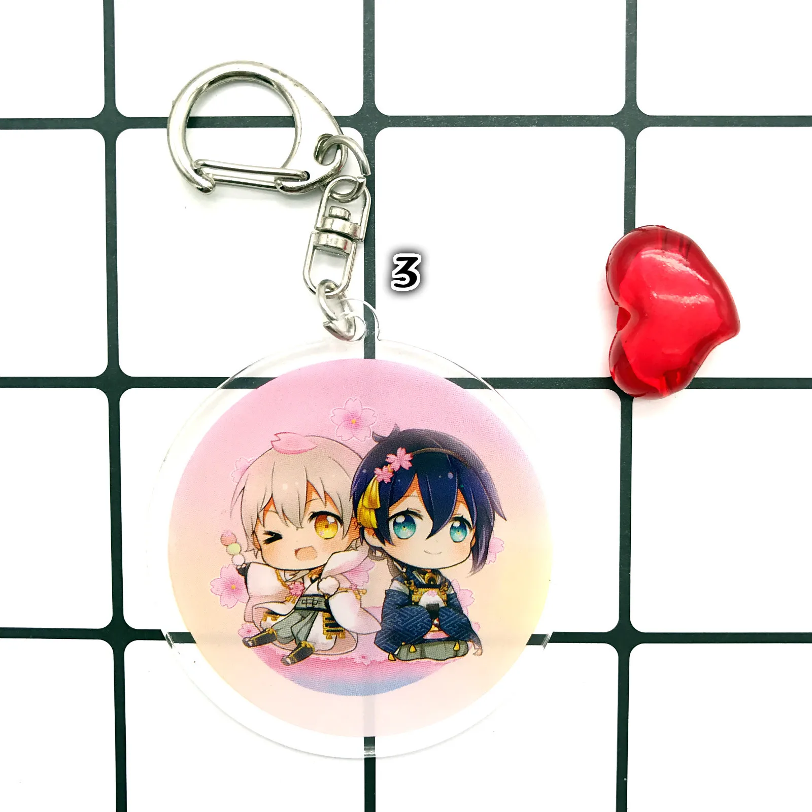 Anime Touken Ranbu Online Cosplay Costume Key Pendant Props Acrylic Keychain Keyring