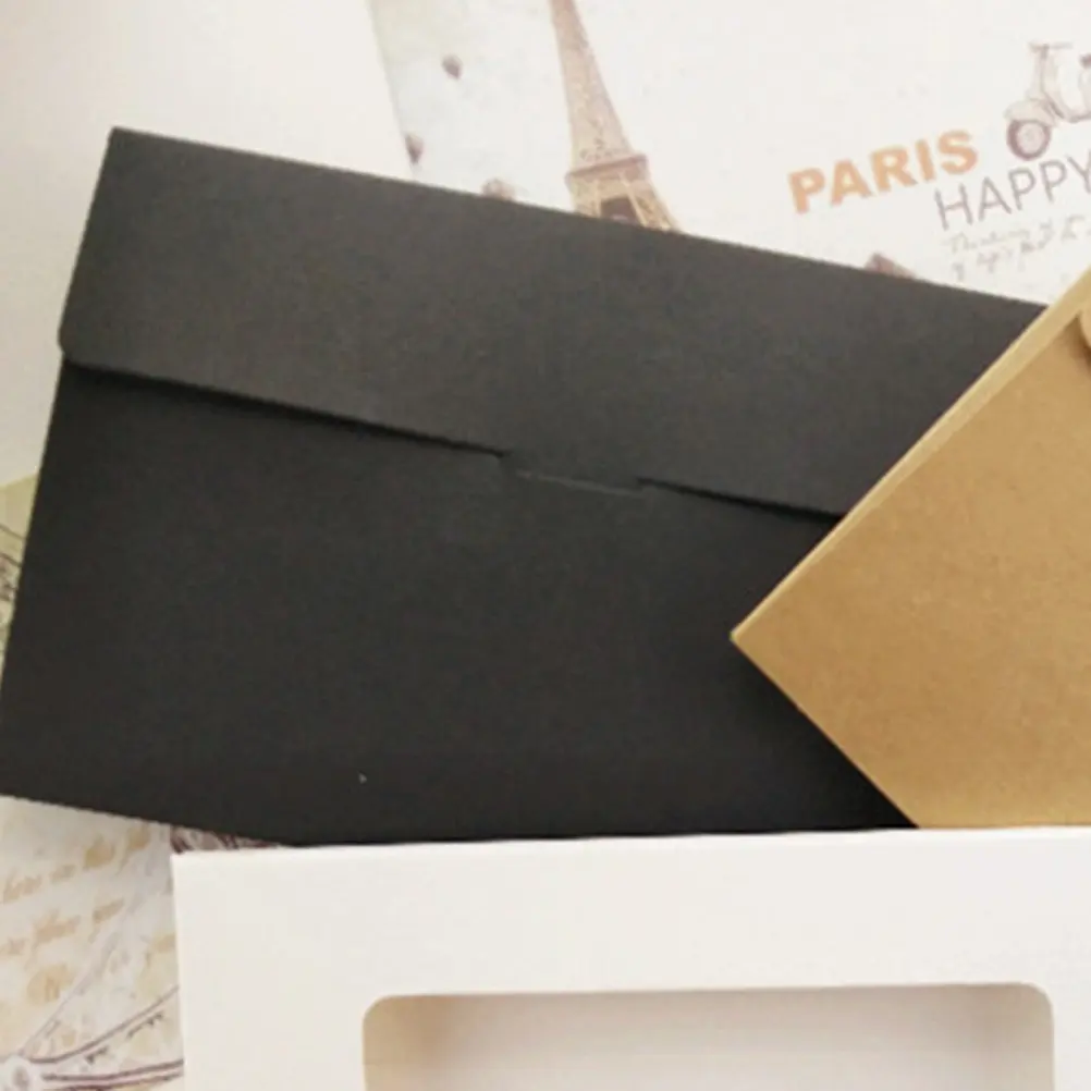 10Pcs Kraft Paper Envelope Boxes with Clear Window for Letters Invoices Catalogs Statements Annual Reports Sales Literature