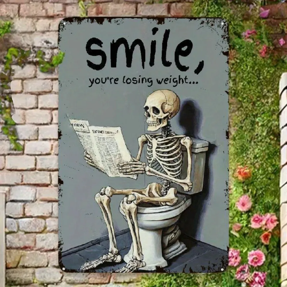 Arte de Pared Metálico Hojalata 2D Flat Antiguo, Decoración Versátil Hogar Jardín Bar Baño Dormitorio Perfecto Regalo
