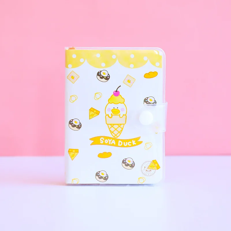 Cute Cartoon Hand Ledger Simple Ins Style Leather Notepad Portable Hand Ledger Student's Journal Stationery