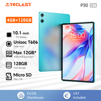 Teclast P30 Android 14 Tablet 10.1 inch max 12 gb RAM 128GB ROM 1280x800 IPS UNISOC T606 8 core 6000 mAh