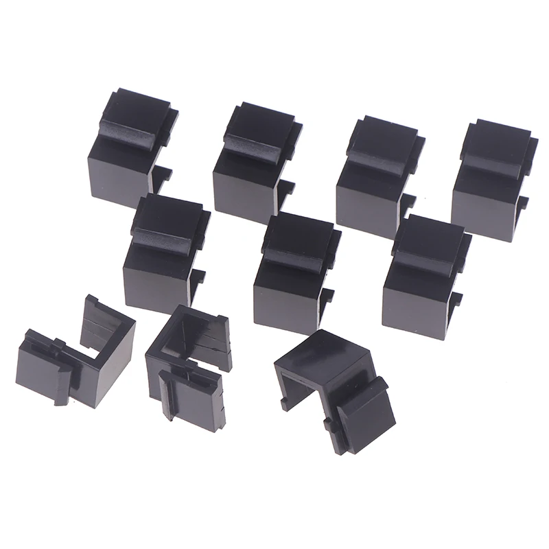 ZOERAX- 10 RJ45 Keystone Jack Placa de parede e inserções de enchimento de painel de remendo
