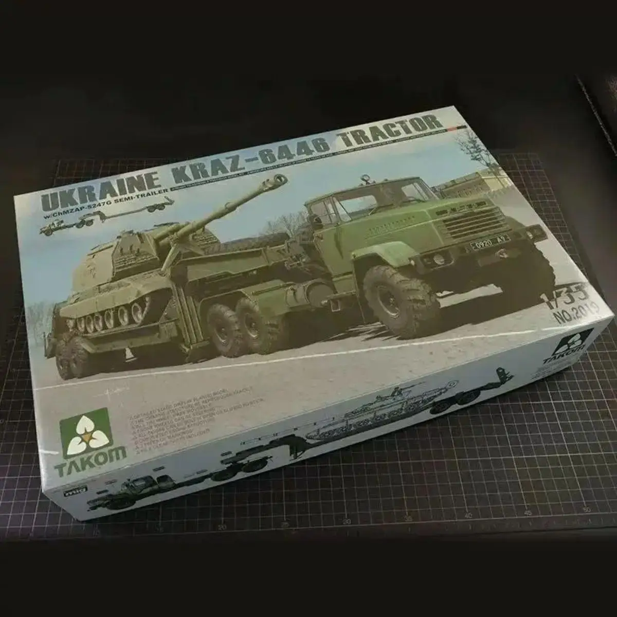 2019 Takom Military Scale Model 1/35 Scale UKRAINE KRAZ-6446 TRACTOR W/Chmzap-5247g Semi-Trailer（No Tank）