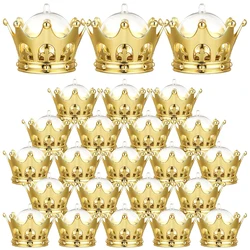 Gold Fillable Crown with Dome Party Favors Decorative Crown Candy Storage Boxes Fillable Containers for Baby Shower Princess