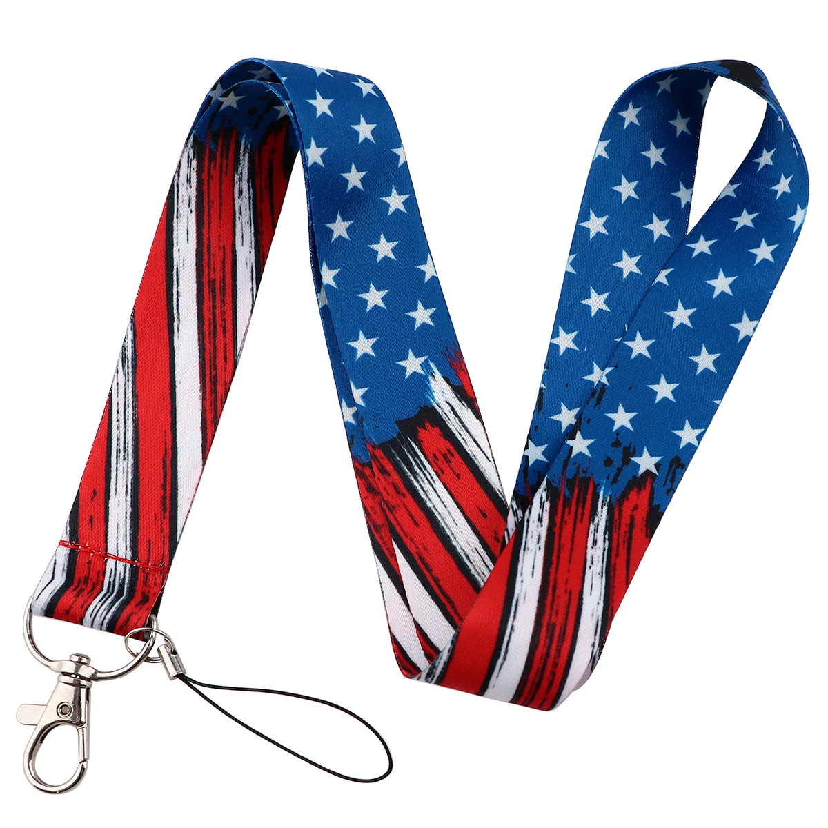 American Flag Phone Lanyard Strap Mobile Phone Hanging Rope Neck Strap for Key ID Card Cell Phone Accessories