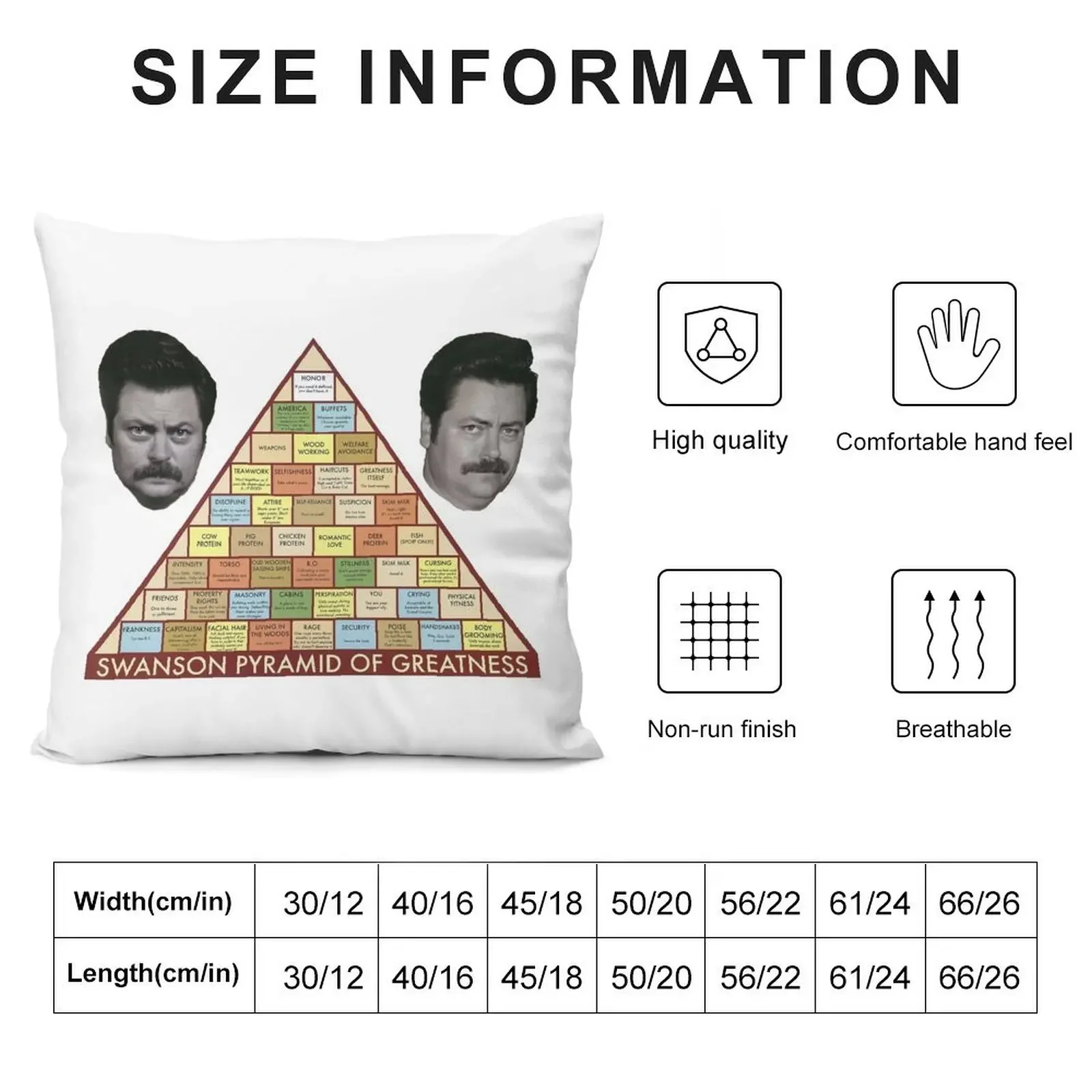 Swanson Pyramid of Greatness Throw Pillow Christmas Pillows Sofa Cushions Covers pillow