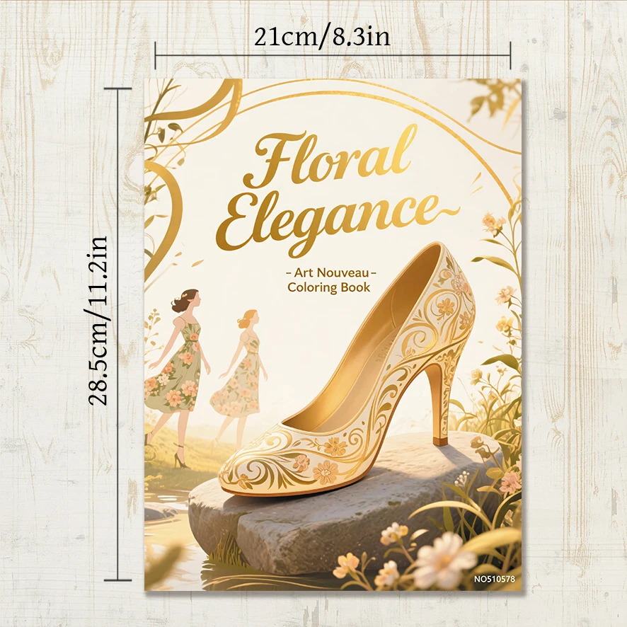 Adult Coloring Book - 8.3x 11.2 Inch 22 Page Coloring Book - Helps Reduce Stress and Ease Emotions