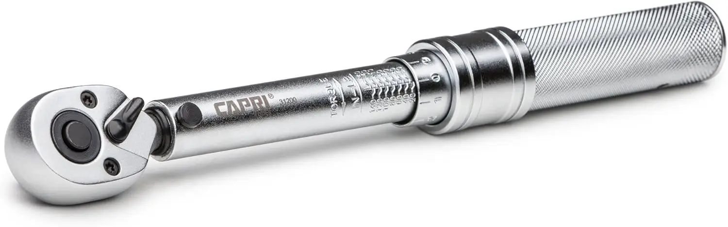 

Промышленный динамометрический ключ, привод 1/4 дюйма, диапазон 30-150 дюйм-фунтов, матовое хромированное покрытие