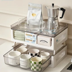 Dustproof Cup Holder Coffee Cup Storage Water Bar Organizer Desktop Tea and Coffee Storage Solution