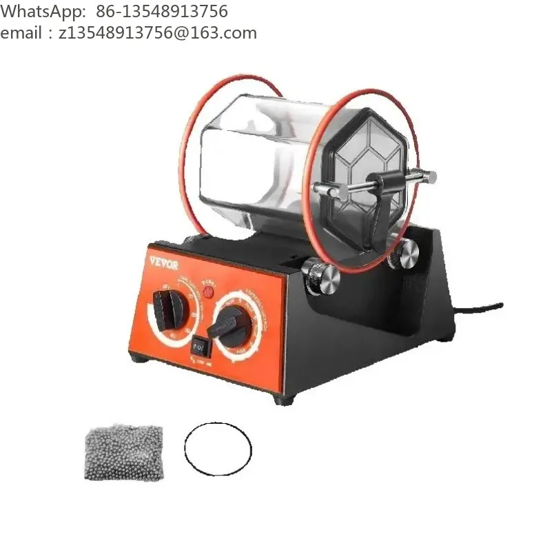 3Kg/5kg rotary drum polishing machine, mini jewelry roller barrel grinder, jewelry coins, surface polishing equipment