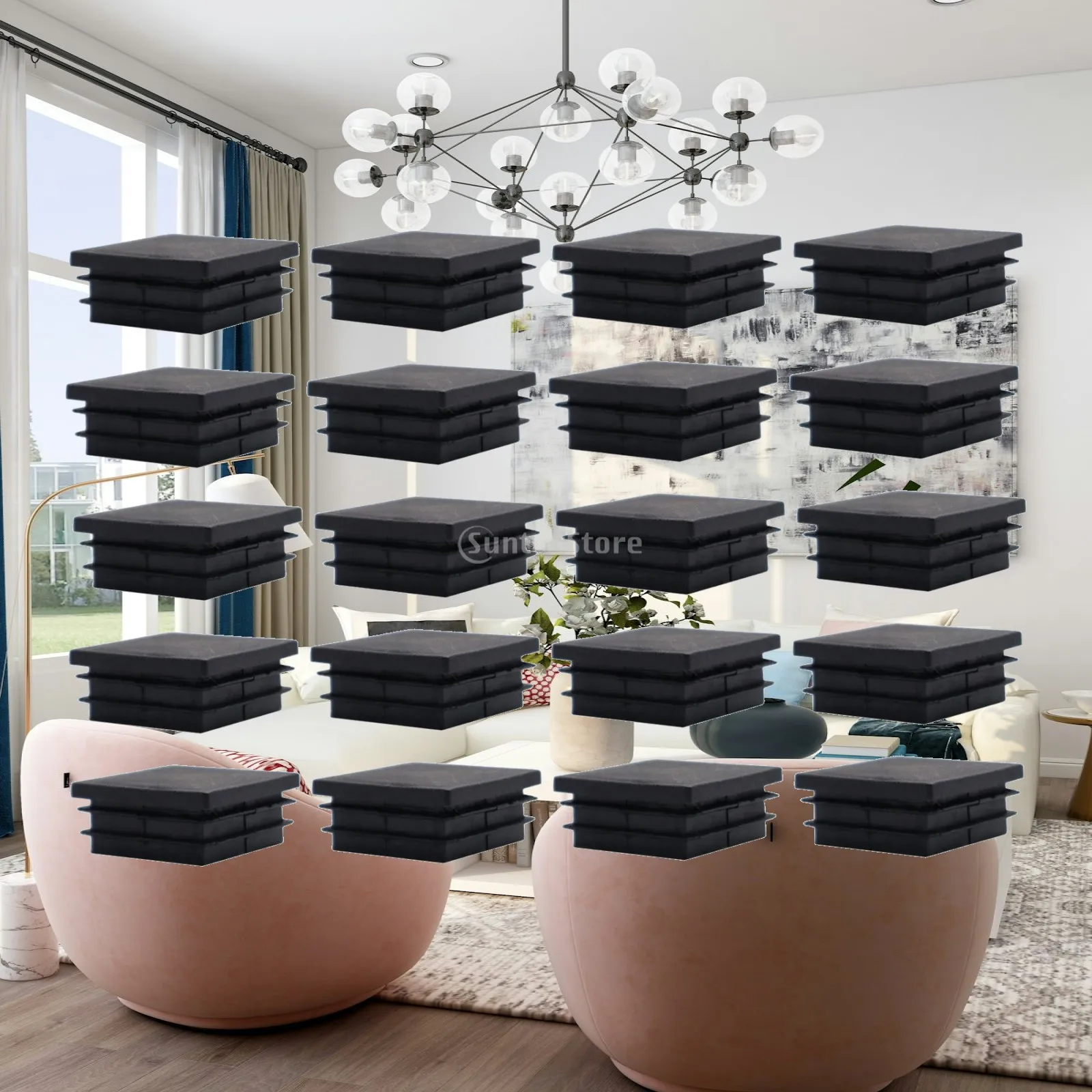 20 Pieces Furniture Finishing Plug Protective Anti Scratch Floor Protectors