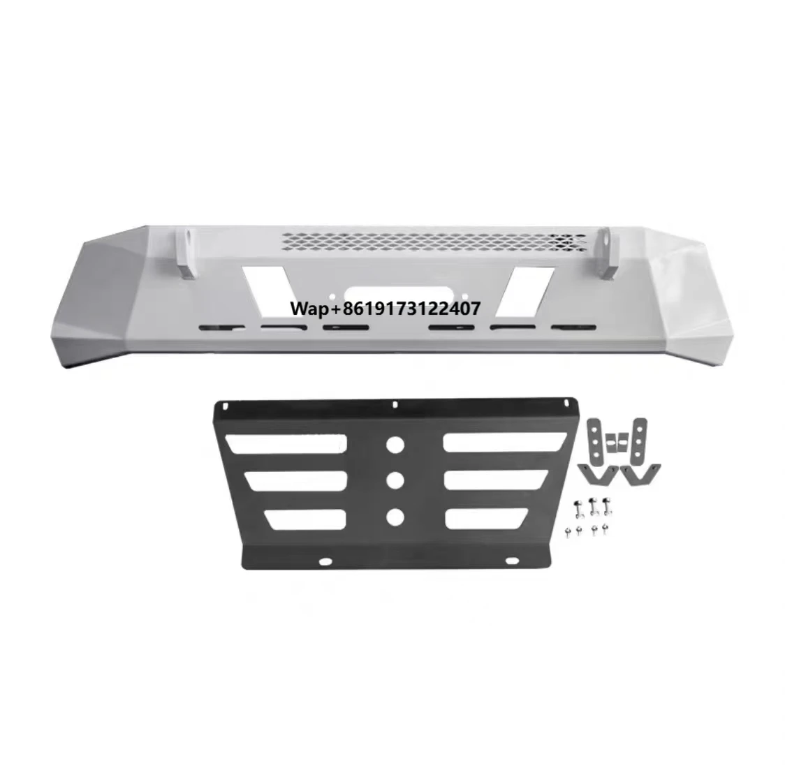 

18+ LC150 Off-Road Racing Front Bumper Built-in Reinforced Brackets Carbon Steel (White/Black) Enhanced Protection