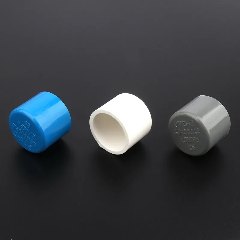 Free Shippiing 8pcs 25mm PVC Pipe End Cap Garden Water Connectors Aquarium Tank Drip Irrigation Fittings Kitchen Tap Water Parts