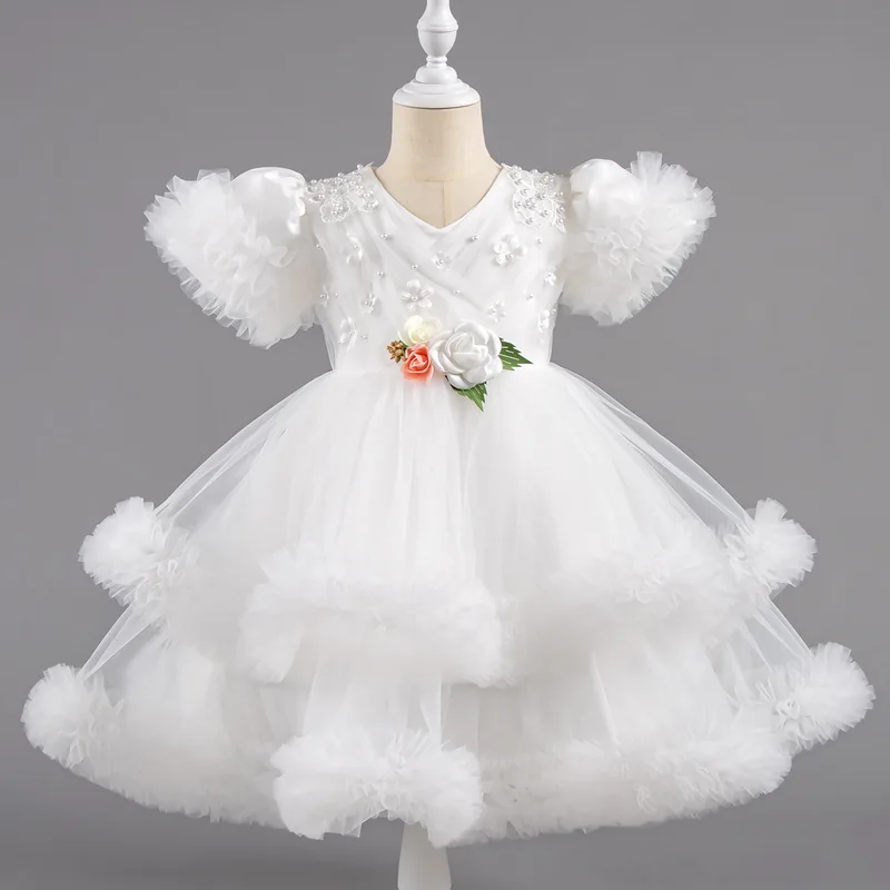 Girls' princess dress, summer children's dreamy puff dress, birthday dress, net gauze dress