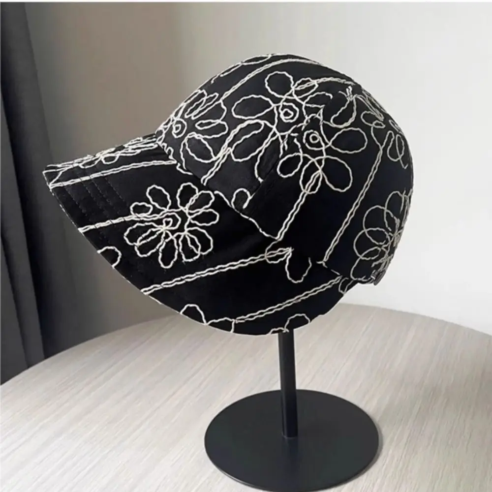 

Sunhat Thin Summer Fisherman Cap Wide Brim Japanese Style Lace Bucket Hat White Black Fashion Beach Sun Hat Seaside