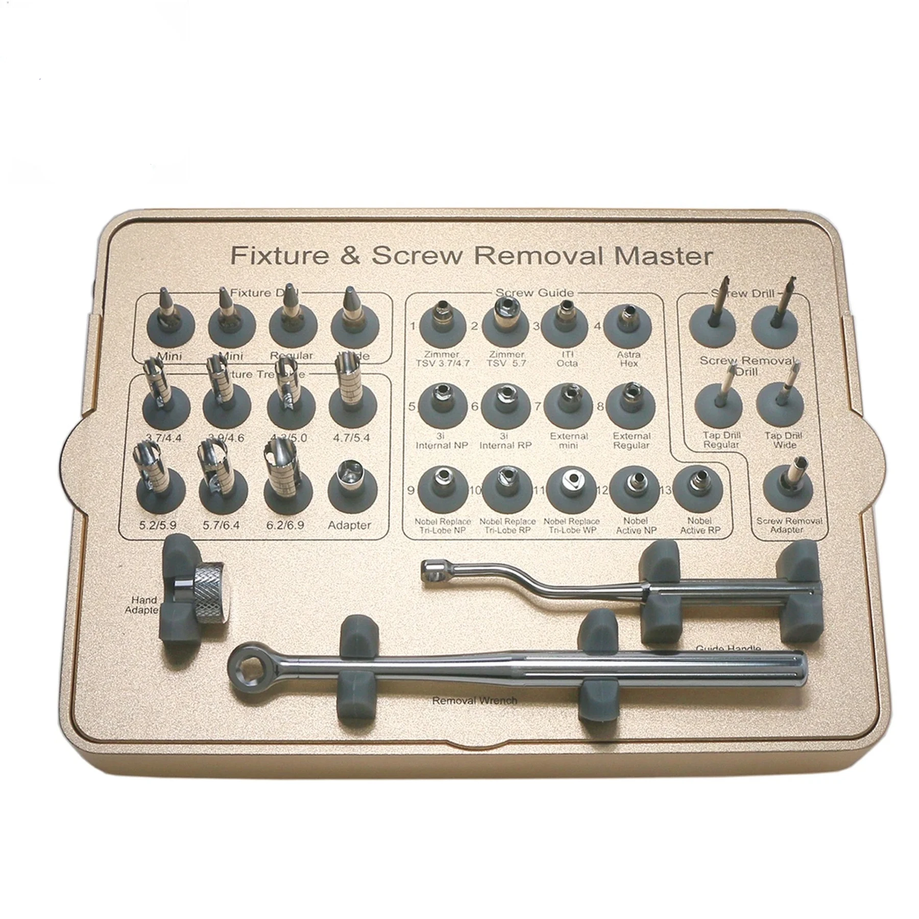 Surgical Implant Fixture & Fractured Screw Removal Kit FSRK-02 NeoBiotech