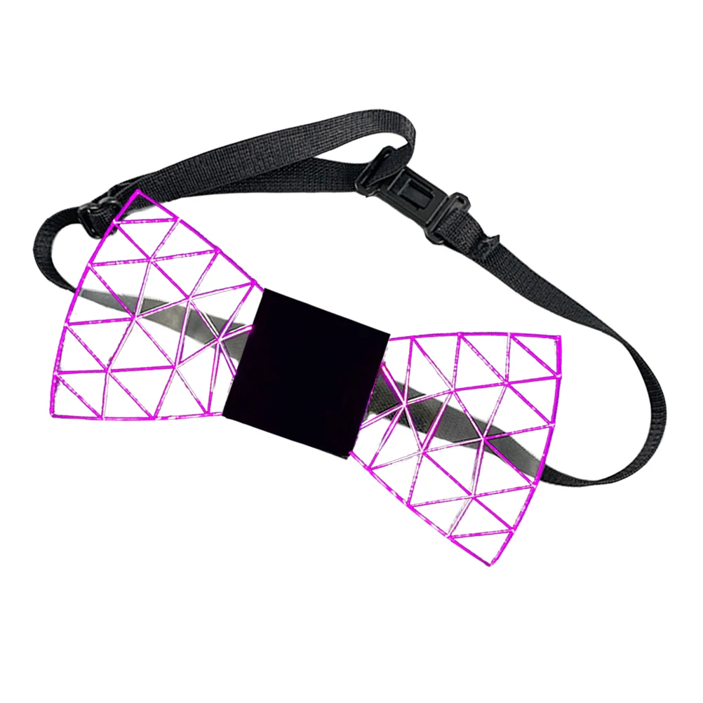 

Luminous Bow LED Decorations Costume Accessory Glowing Acrylic Bowtie Colorful Party Costume Accessory Performance Tie
