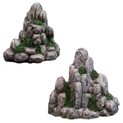 Mountain Rocks Aquarium Aquarium Resin  Mountain View Decor Landscape Ornaments Succulent Flowerpots Aquarium Decoration