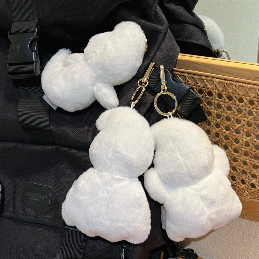 Ghost Plush Toy Pendant Specter Cartoon Keychain Key Ring Anime Spirit Plushie Stuffed Action Figure Doll Key Chain Toys Gift