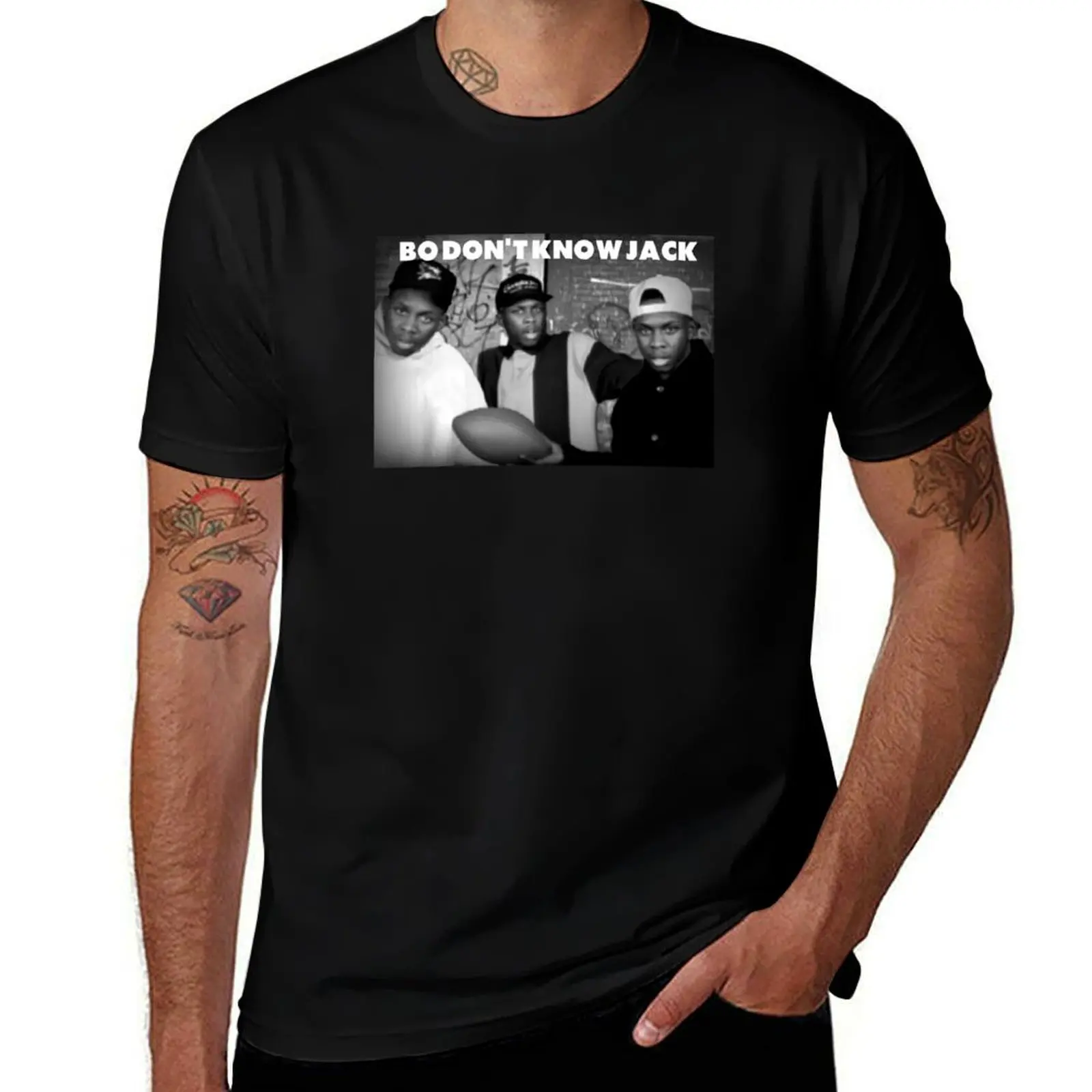 Bo Don't Know Jack T-Shirt Simple Casual Short Sleeve Cotton T-Shirt