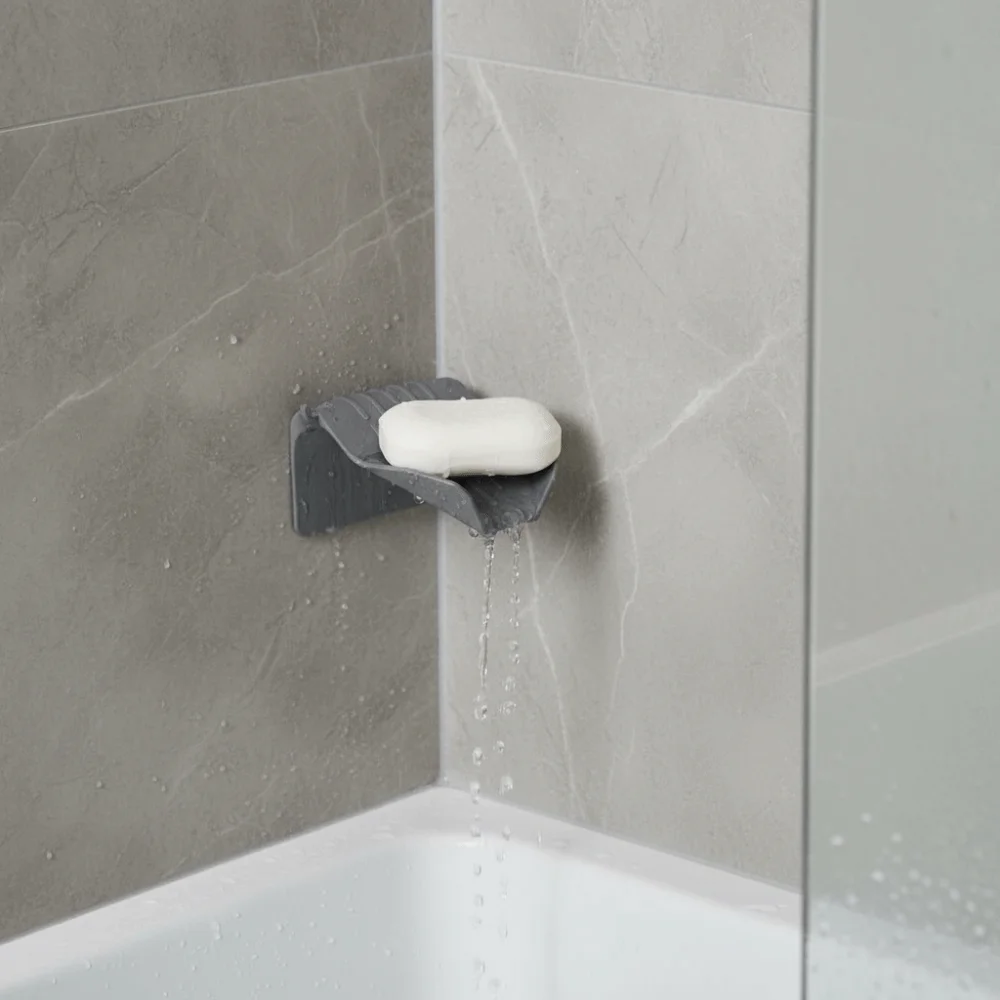 

Without Installation Portable Bathroom Cleaning Tool Drain Water No Drilling Required Automatic Draining Soap Dish