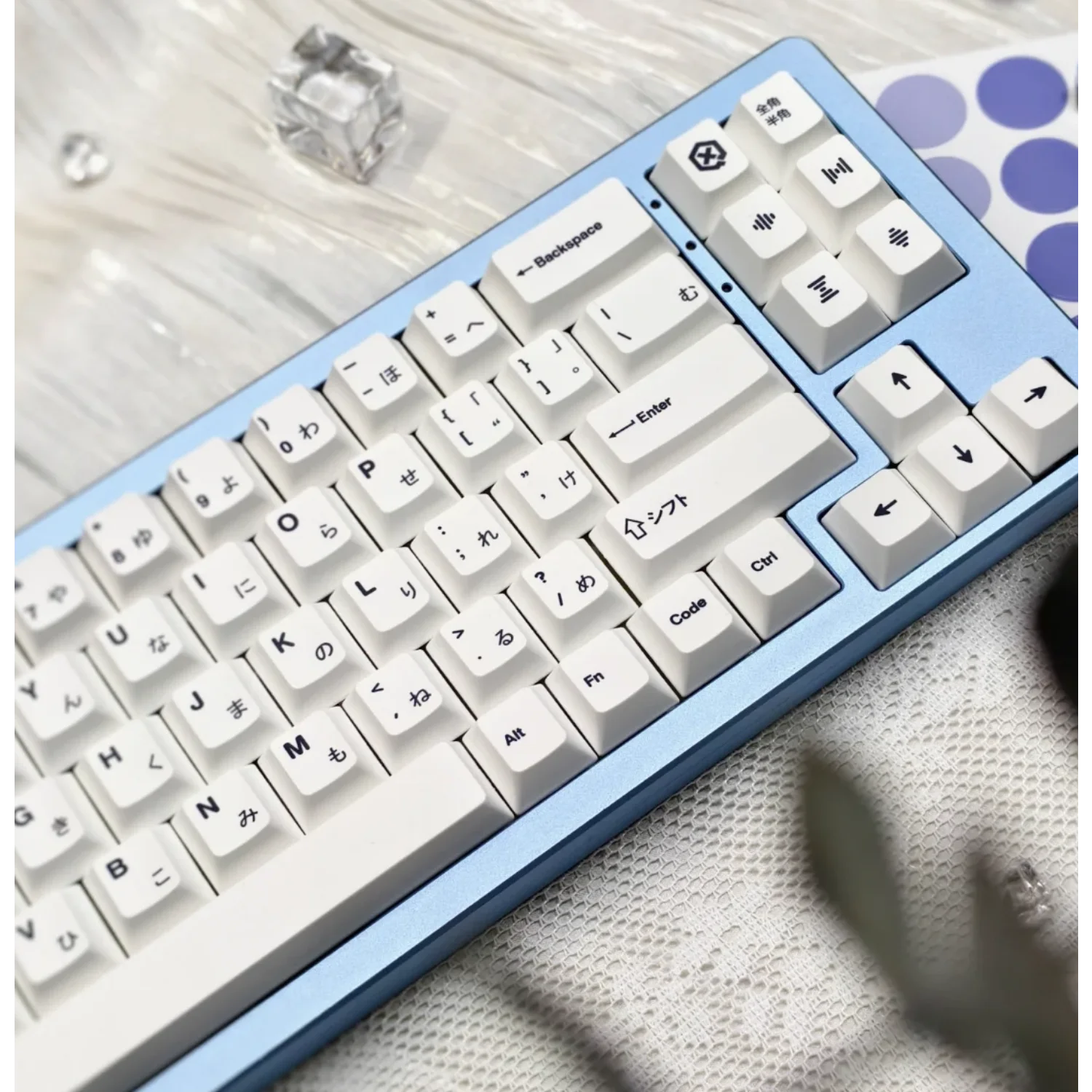 

PBT Mechanical Keyboard, Cherry Keycaps, DIY, Simple Pure White, Japanese, Adapts to 60, 80, 87, 98, 104, 108