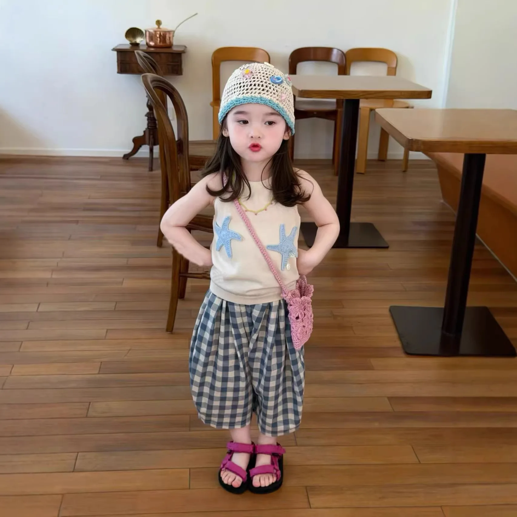 2026 Spring Autumn New Style Children's Loose Sleeveless Tank Top Baby Fashion and Cute Kids Top Shirt