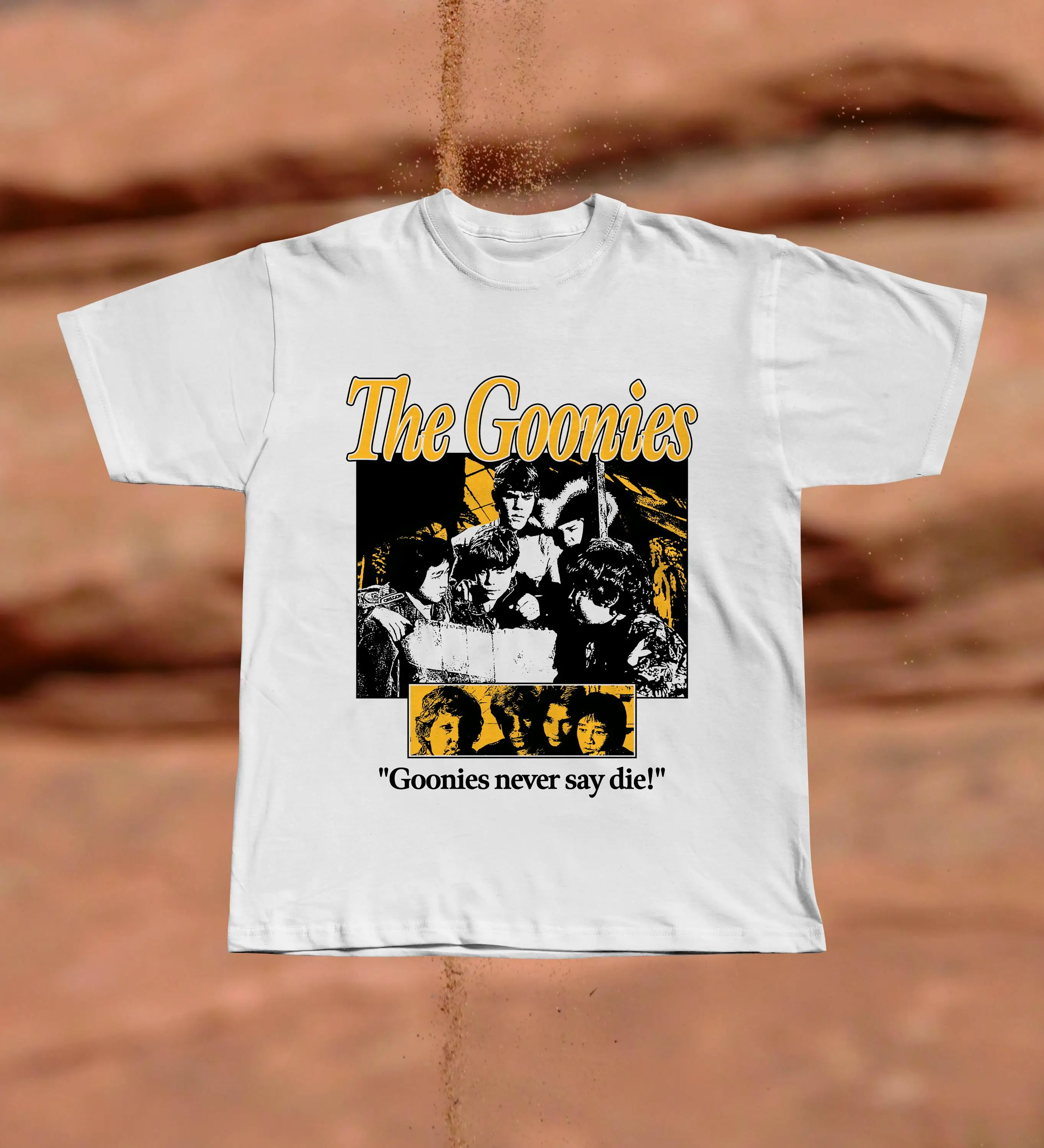 Camiseta de los Goonies, Camiseta de Mikey Mouth Data Brand Andy Stef, Camiseta de la película de aventuras de los 80
