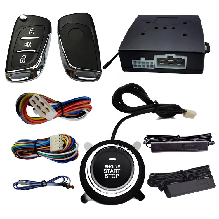 One Button start engine remote control stop ignition Car Alarms System