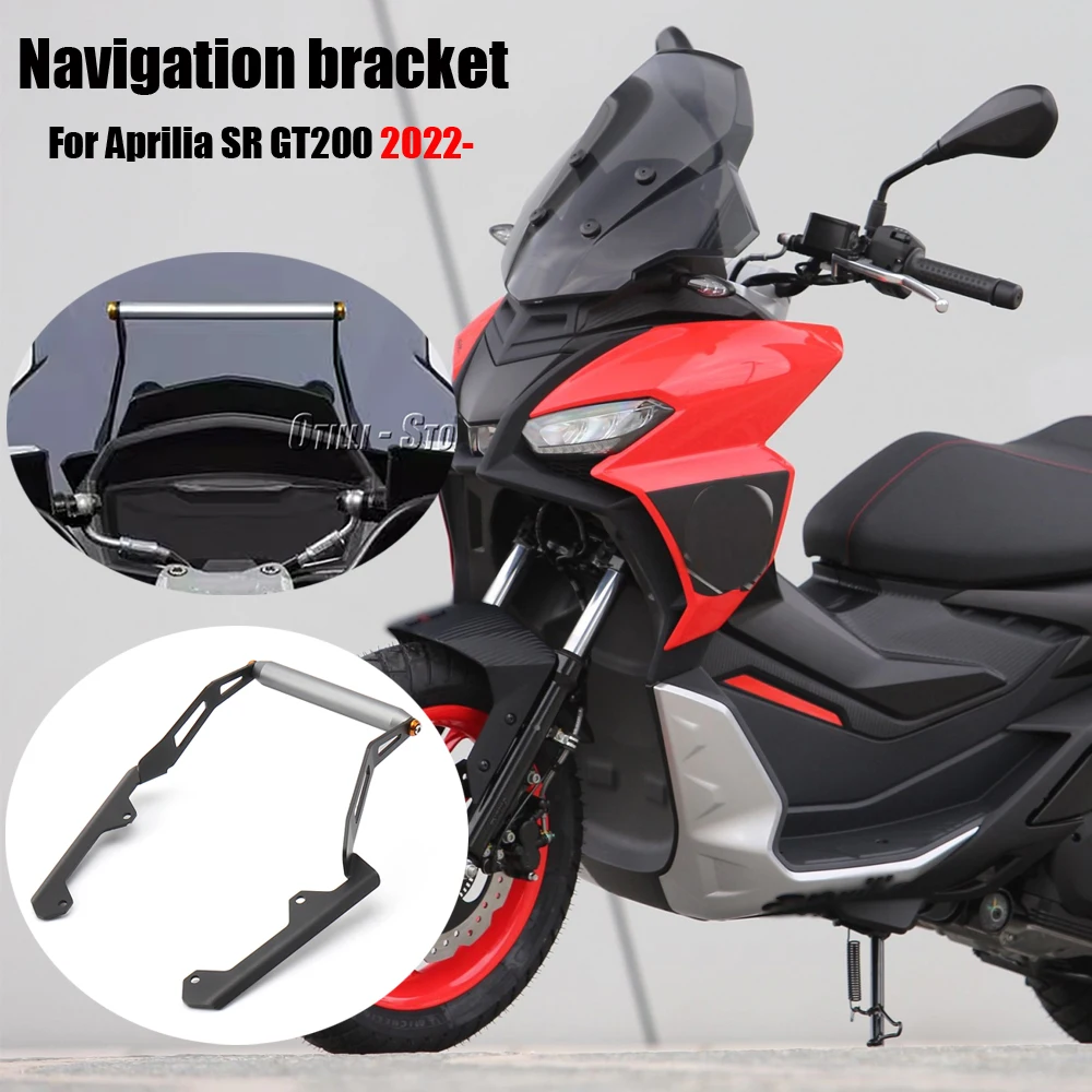 Motorcycle Front Phone Stand Holder Phone GPS Mount Navigation Bracket 12mm/22mm For APRILIA SR GT200 GT 200 sr gt200 2022 2023