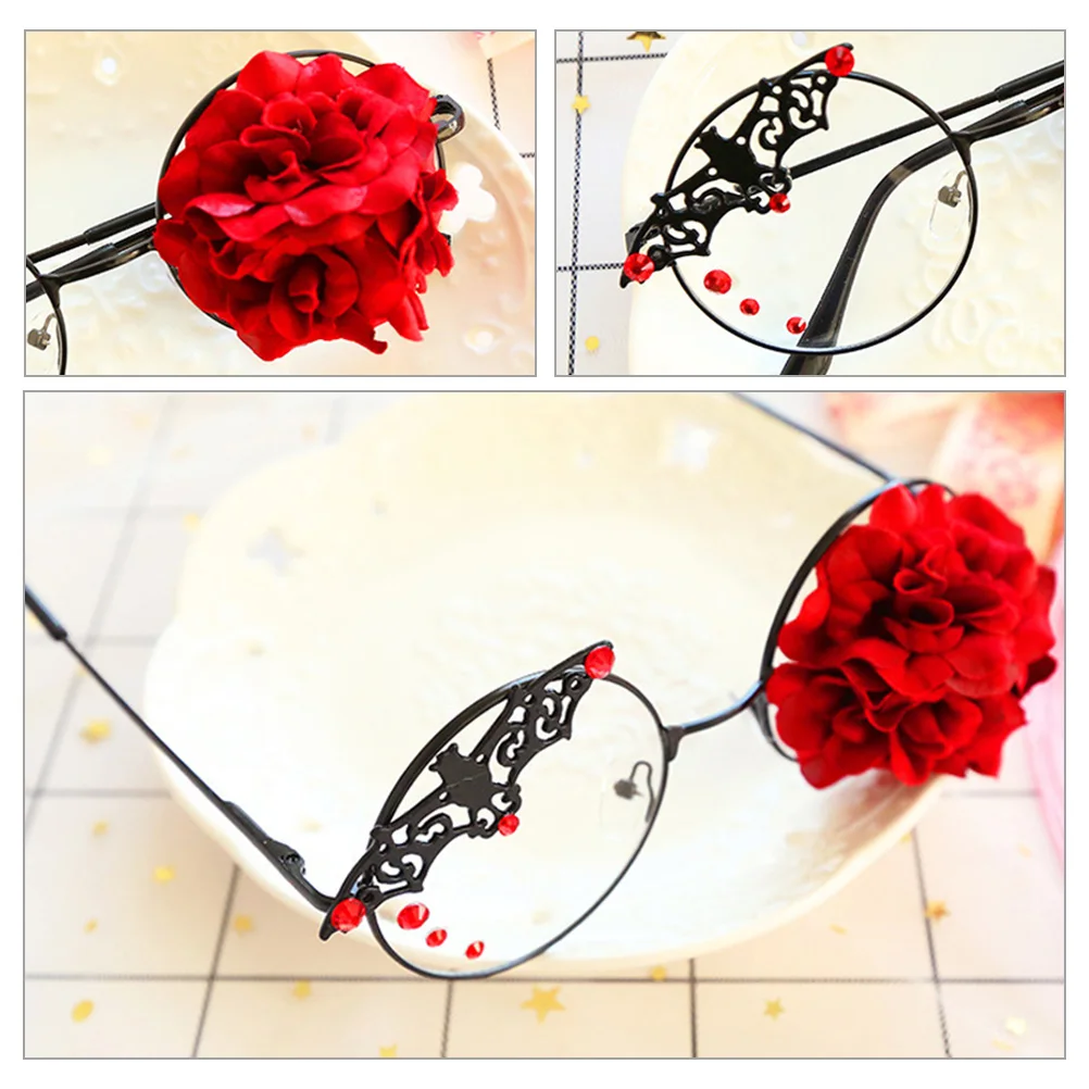 

Rose Glasses For Women Men Steampunk Lolita Party Costume Accessories Unisex Punk Style Eyewear Cosplay Gear