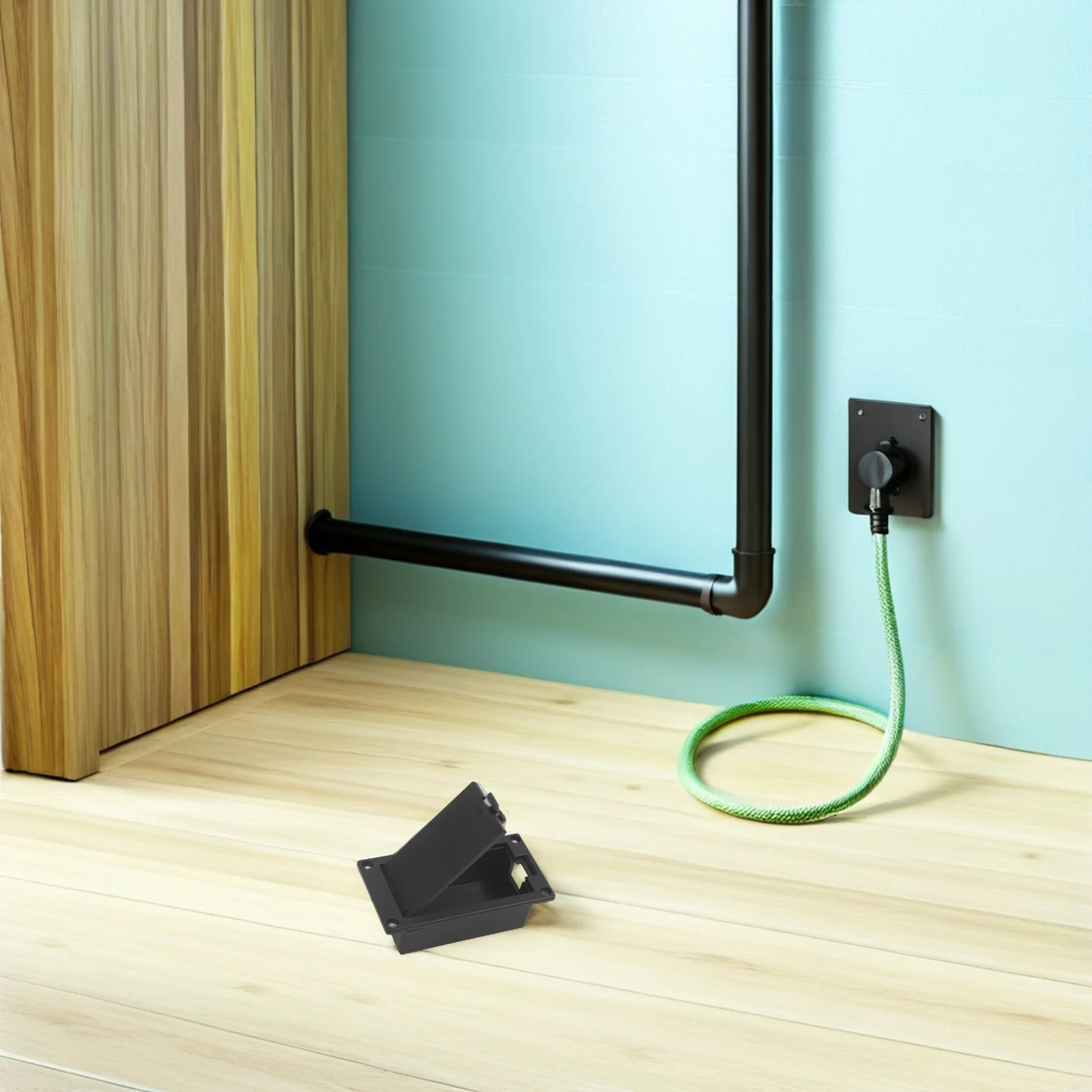 

Box 9V Black Mounting for Guitar Bass Ukulele No Wire Inside Sturdy Replacement Access High Grade Material Case