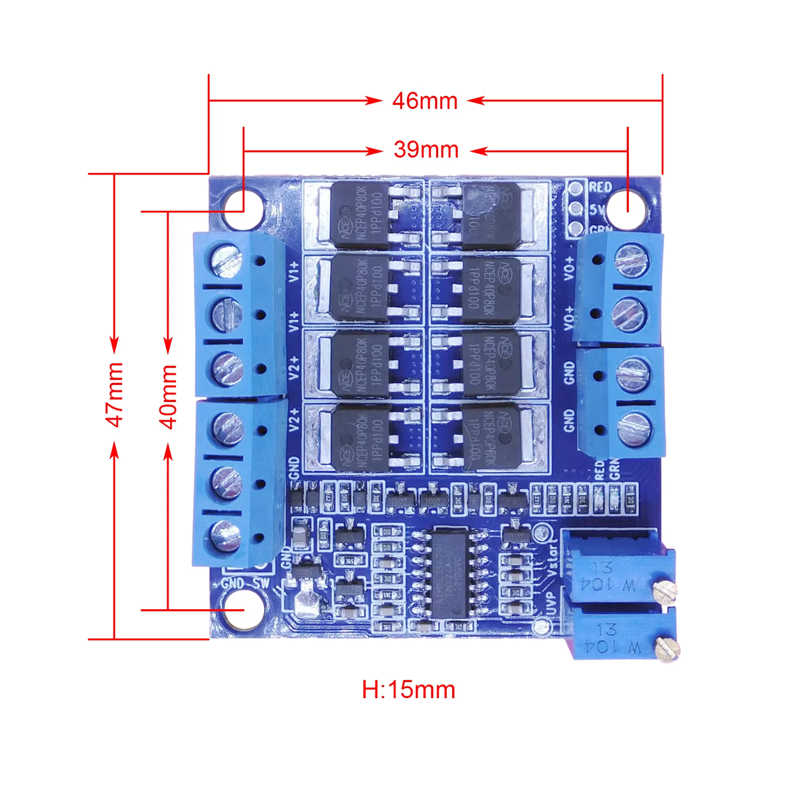 UPS Voltage Converter Auto Undervoltage Cut Off Switch Module Dual DC Power Supply Battery Discharging Controller 6V-36V 30A