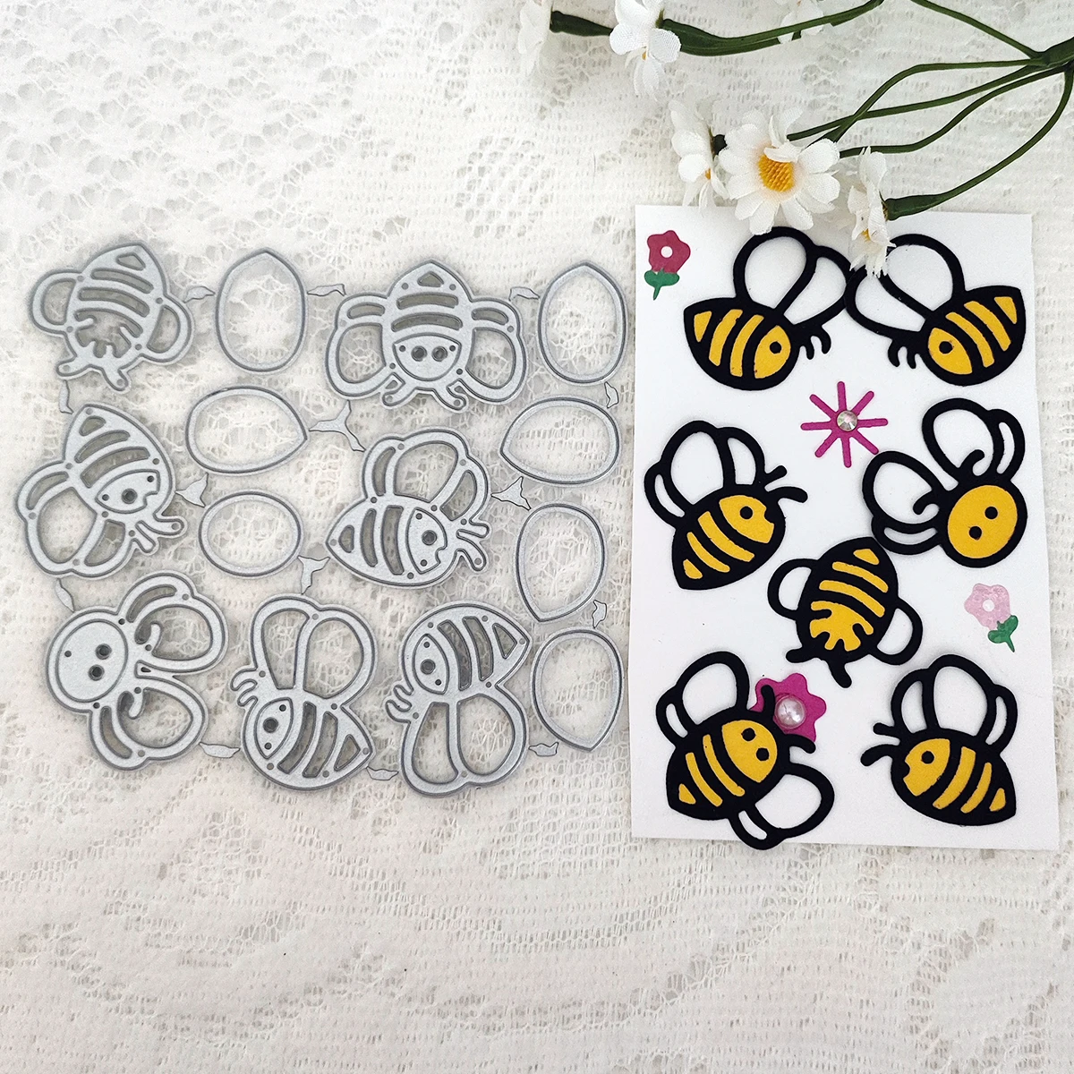 New Flowers Birds Tree Bees Cutting Dies Stamps Stencil Scrapbook Diary Decoration Embossing Template Diy Card Handmade