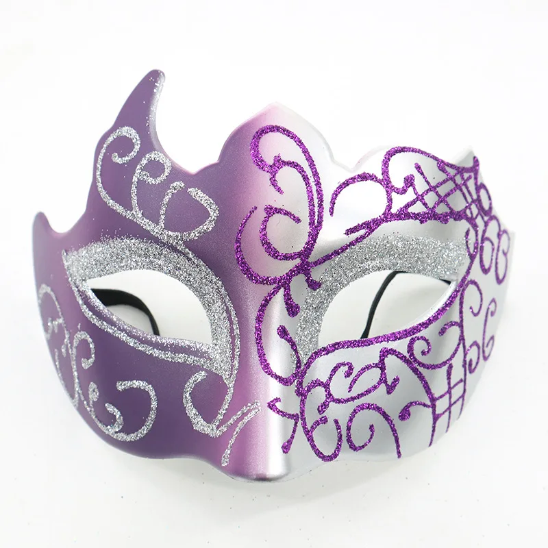 Christmas Carnival Events Props Half Face Princess Painted Mask Spray Paint Mask Suitable for Carnival Party Bar Masquerade