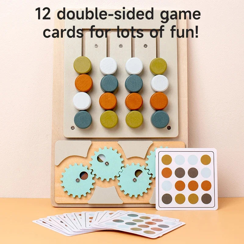 Montessori Children Wooden Color Matching Puzzles Game Toys Kids Learning Toys Early Education Logic Thinking Training Toys Gift