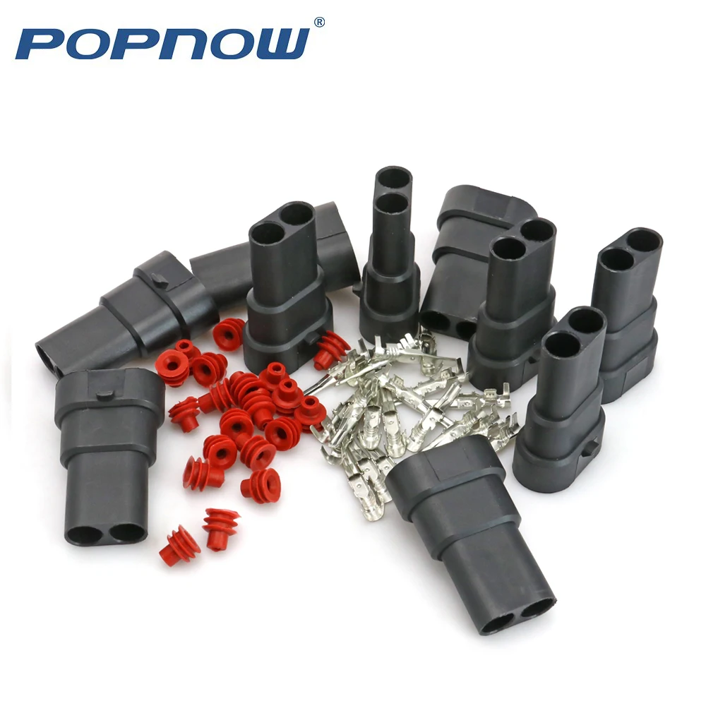 Popnow 9006 9005 Male Adapter HB3 HB4 Connector H10 HID Plug Electrical Wire Headlight Conversion Socket Power Terminal Pin x10