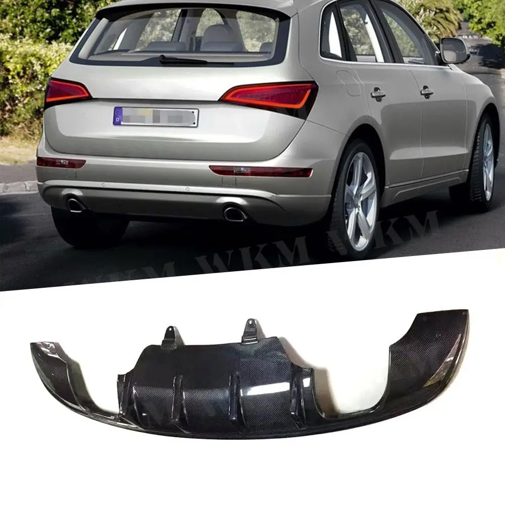 

Carbon Fiber Rear Diffuser Rear Bumper Lip Spoiler For Audi Q5 2012-2018 Rear Bumper Lip Guard Car Styling