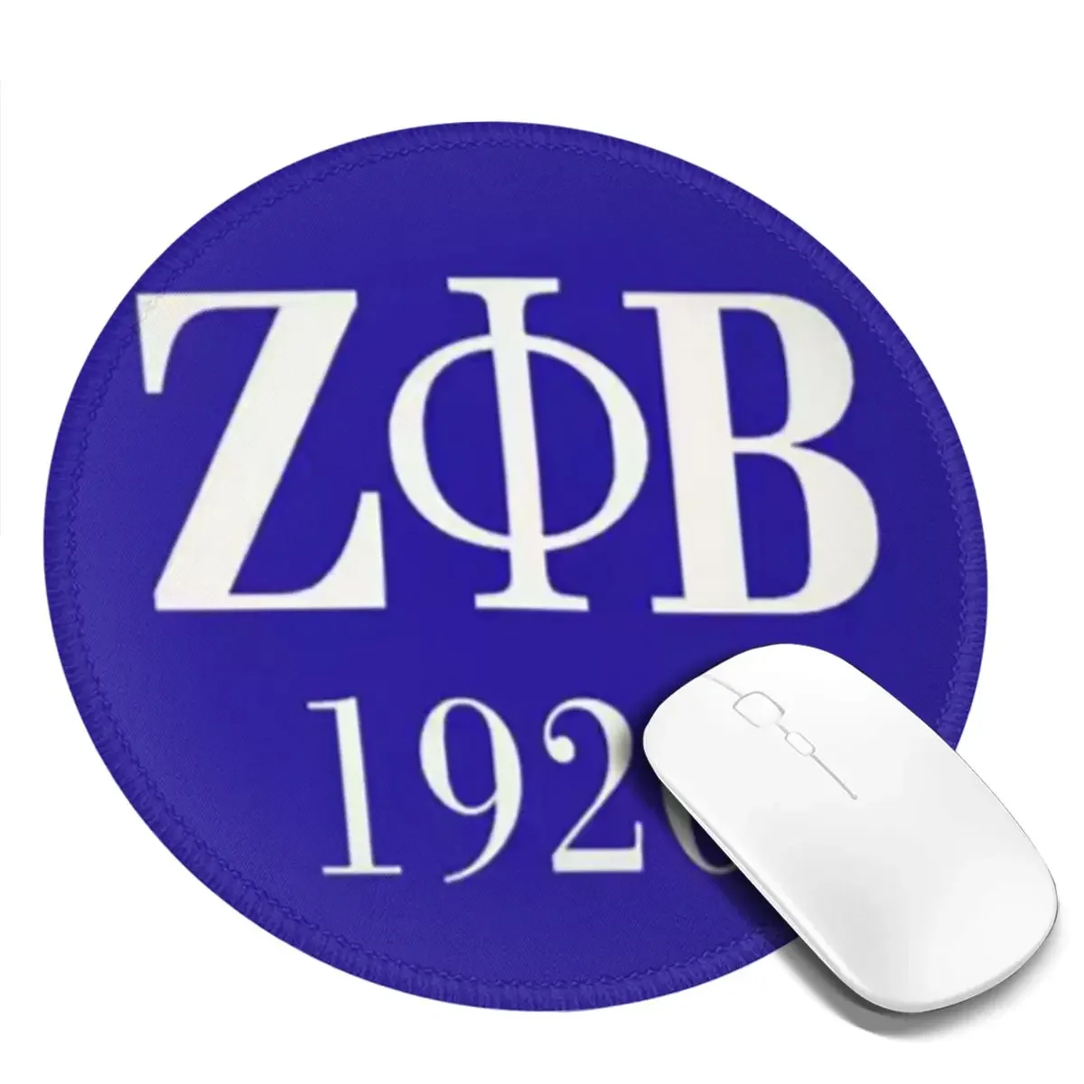 Zeta Phi Beta Sorority Logo Greek Letter Round Mouse Pad Computer Keyboard Mouse Mat Gamer Laptop Desk Mat Office Table Mats