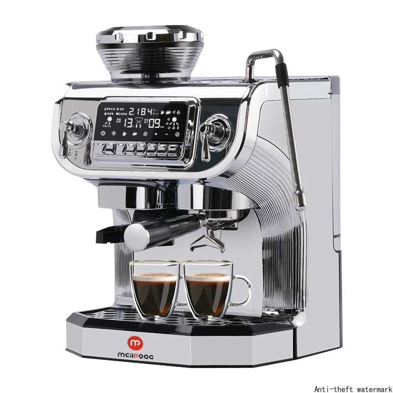 

Mcilpoog TC530 Semi Automatic Coffee Machine with Grinder & Powerful Steamer,5.5-Inch Display,Coffee Maker for Home and Office.