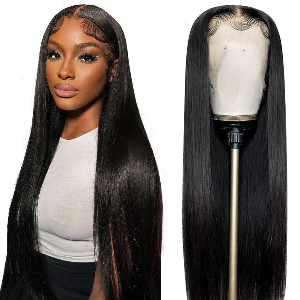 

Straight HD 38 Inch 13x4 Lace Frontal Wig 13x6 Lace Front Human Hair Wigs Transparent 4x4 Lace Closure Brazilian Remy Hair