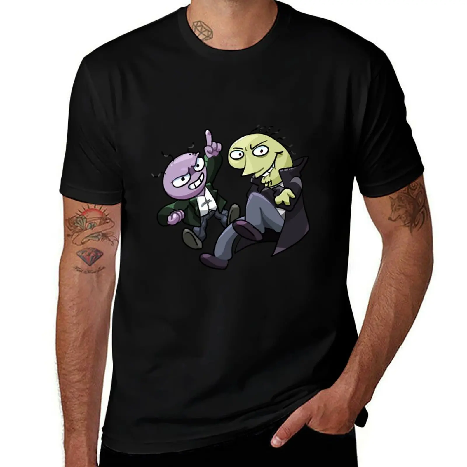 Frowning Friends - Smiling Friends T-Shirt Active Sports Short Sleeve Cotton Shirt T-Shirt