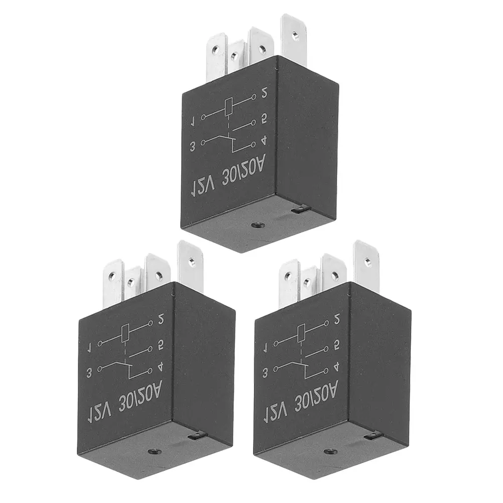 

3pcs Wire Coated Automotive 12V Car Relay for Starter Truck Boat Engine Ignition Motor Constant Duty Electromagnetic Coil Flame