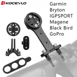 KOCEVLO Bike Stem Extension Carbon Computer Mount Holder Rack for GPS/Cycling Computer/Camera/Light Bicycle Accessories